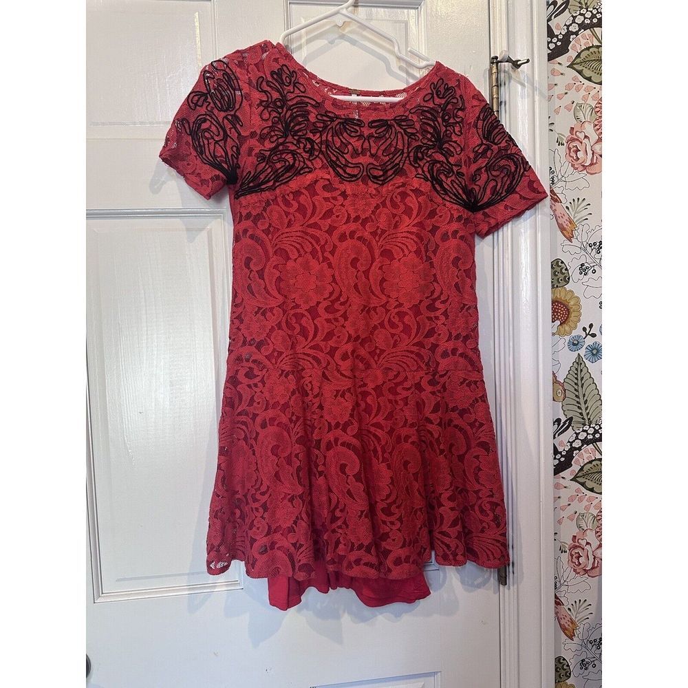 Free People Lace Red Dress Valentines Day Xs
